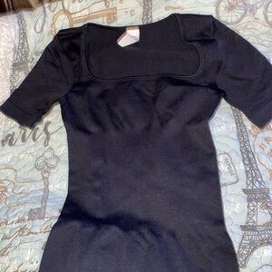 Black mini spandex dress